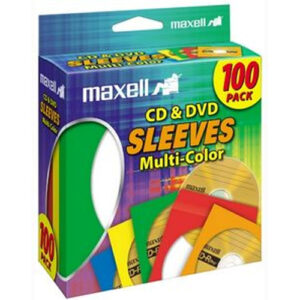 Maxell Cd & Dvd Sleeves Sleeves Color 100pk