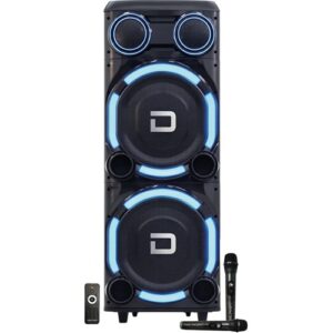 Dolphin SP-185 Party Speaker Dual 15 2 Wireless Mic