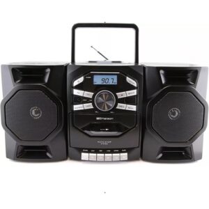 Emerson EPB-4000 Silver BT Boombox CD/Cass